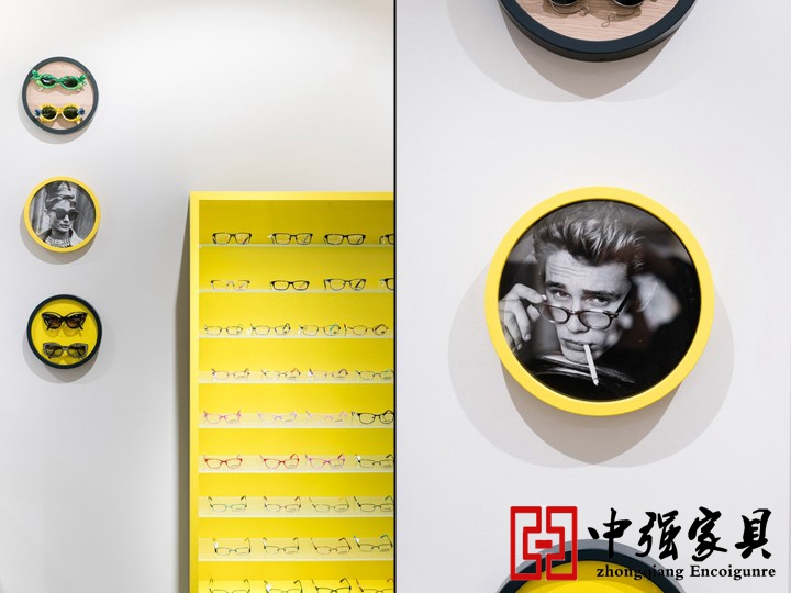 眼鏡展示柜，眼鏡店鋪墻