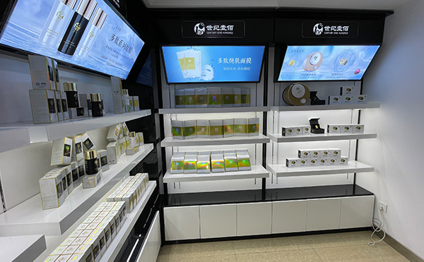 鹽城市商場(chǎng)定制一套化妝品展示柜多少錢