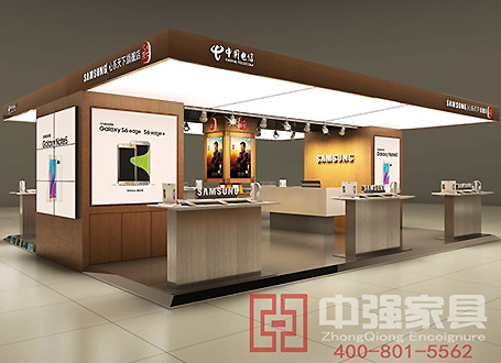 三星店中店中國(guó)電信手機(jī)展示柜