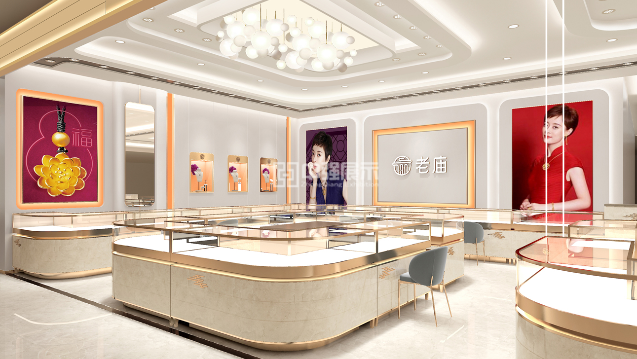 南京老廟黃金珠寶柜臺定制-中強(qiáng)展柜廠