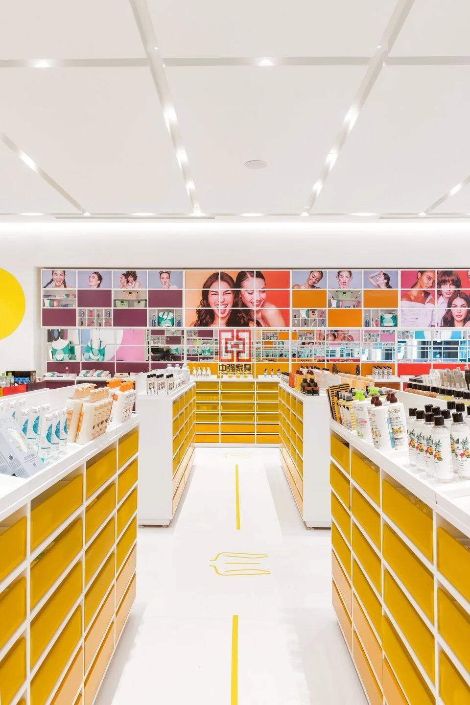 高檔化妝品店鋪設(shè)計(jì)定制，南京中強(qiáng)展柜廠(chǎng)
