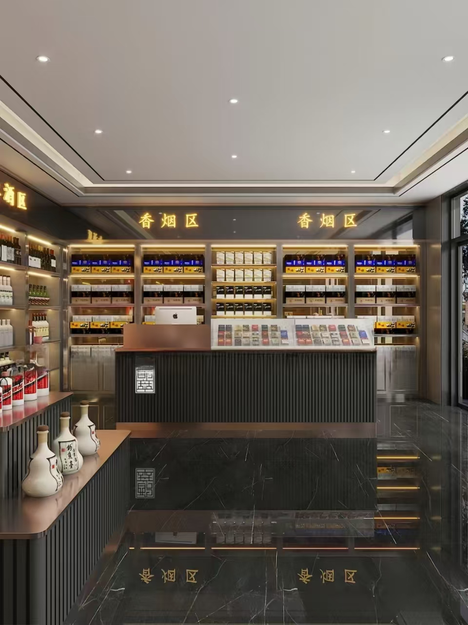 無錫奢華煙酒廠家直發(fā)定制展柜-中強(qiáng)展柜廠