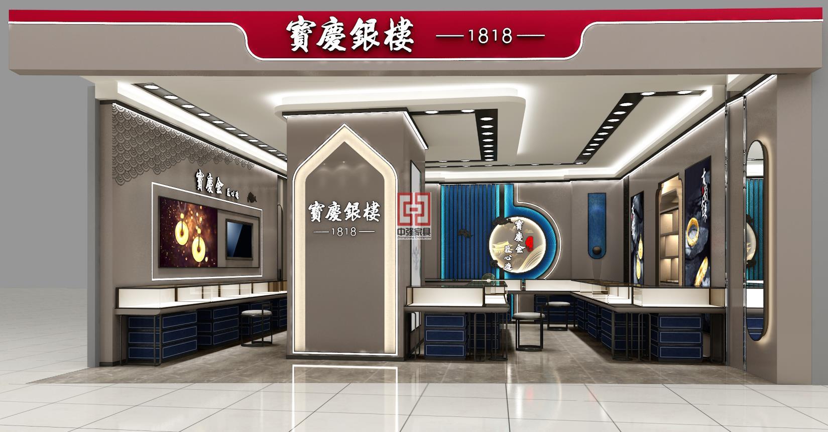 南京ifc高端奢華珠寶柜臺(tái)設(shè)計(jì)——中強(qiáng)展柜廠